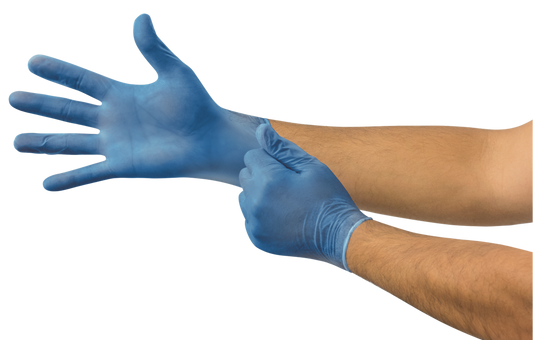 ANSELL V293 MICROFLEX Powder-Free Blue Vinyl Disposable Gloves (Box of 100)