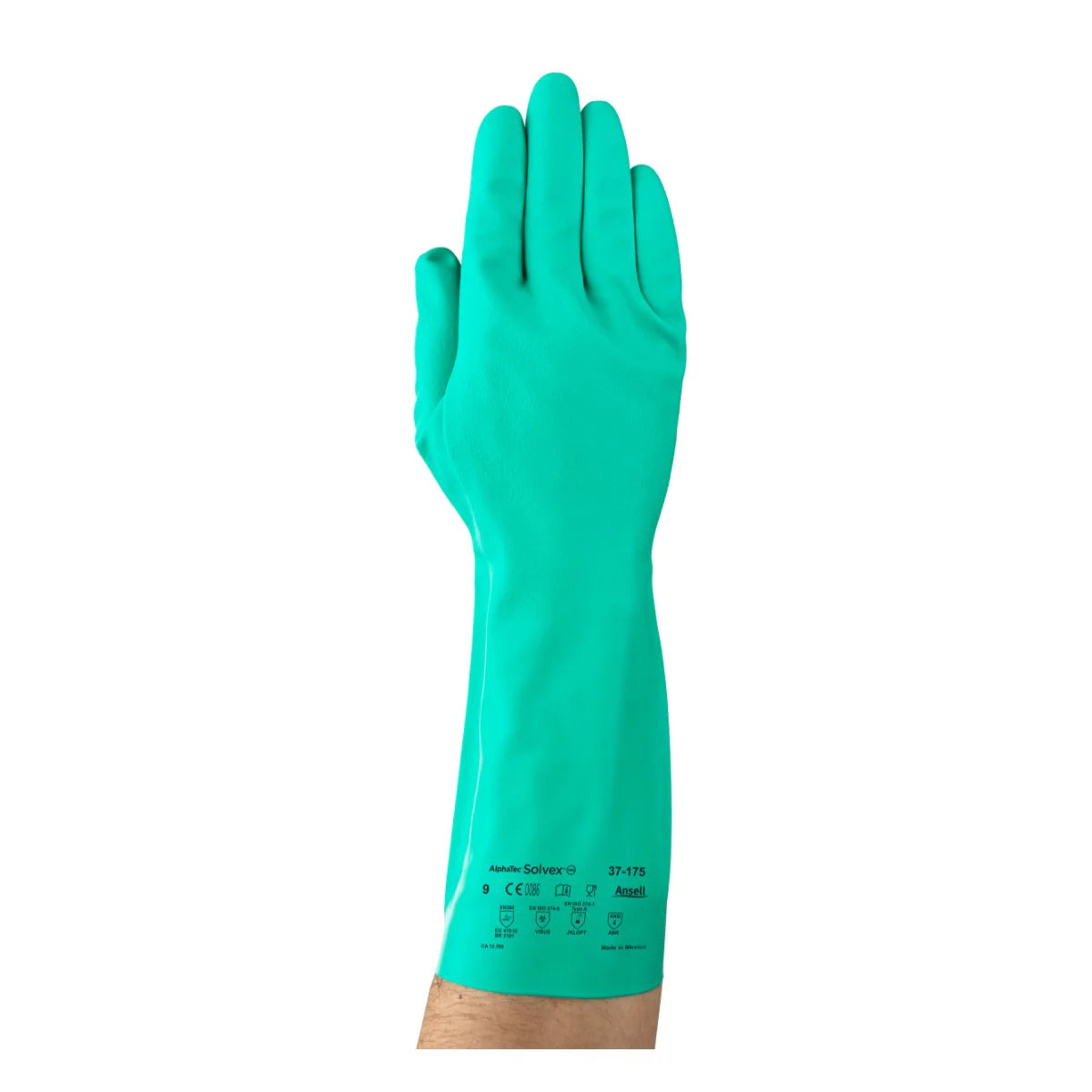 ANSELL 37-175 Alphatec Solvex Chemical & Liquid Resistant Nitrile Gloves (12 pairs)