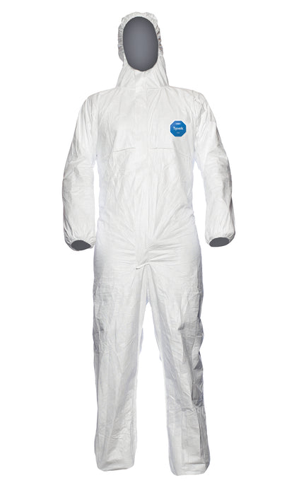 DUPONT Tyvek 500 Xpert Hooded Protective Coverall Disposable White