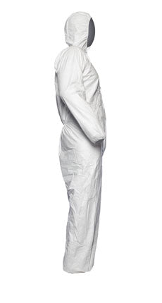 DUPONT Tyvek 500 Xpert Hooded Protective Coverall Disposable White