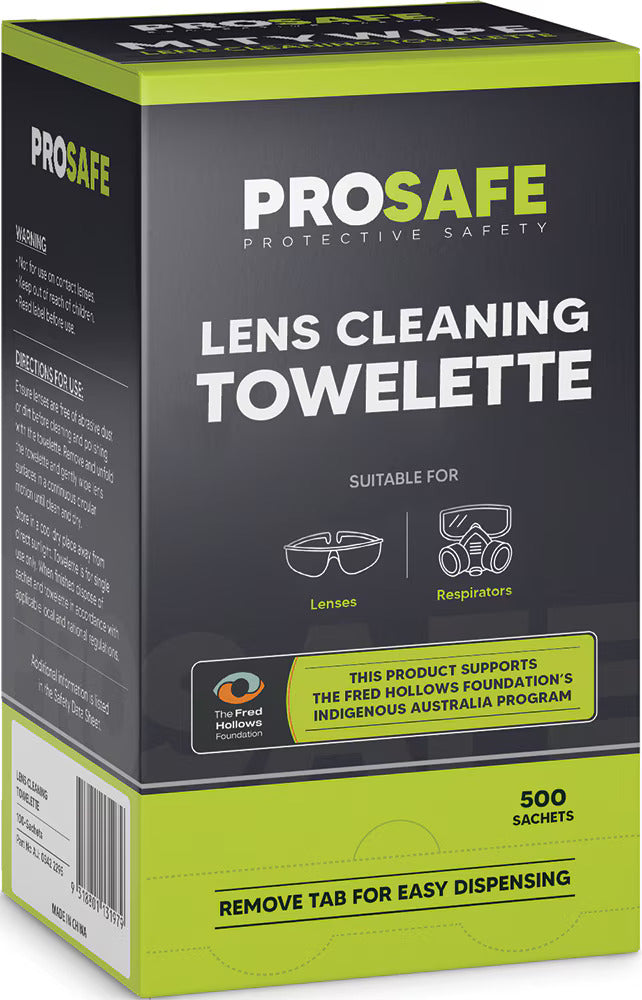 PROSAFE Lens Cleaning Towlette 100 Individual Sachets