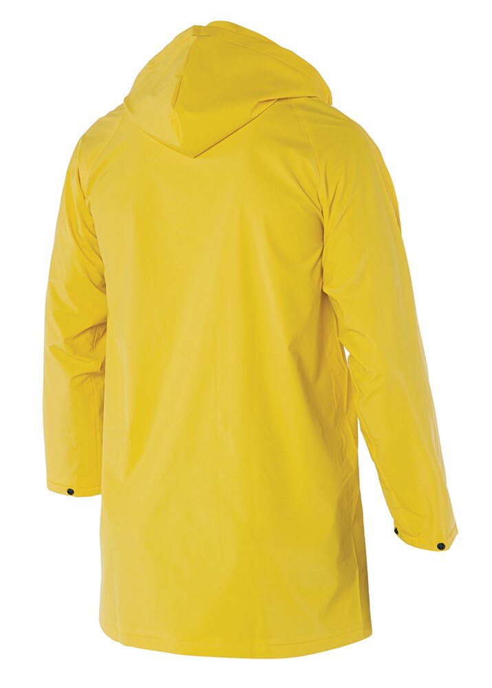 WORKHORSE MJA025 Wet Weather Press Stud 3/4" length Yellow PVC Jacket Detachable Hood