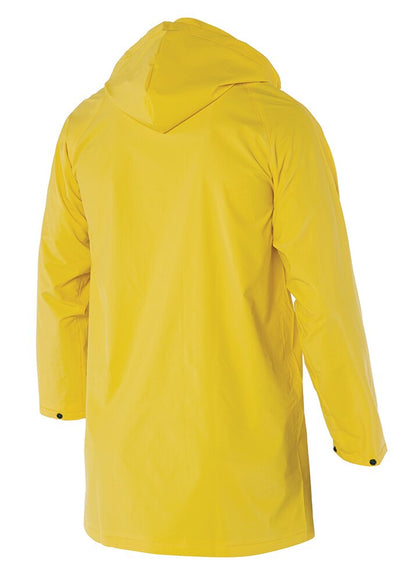 WORKHORSE MJA025 Wet Weather Press Stud 3/4" length Yellow PVC Jacket Detachable Hood